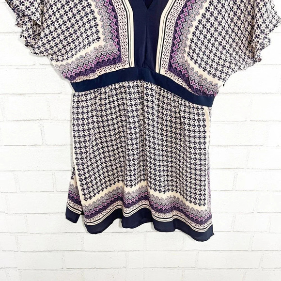 Meadow Rue - Anthropologie Multicolor 100% Silk Boho Blouse Women's Size Small - Picture 3 of 8